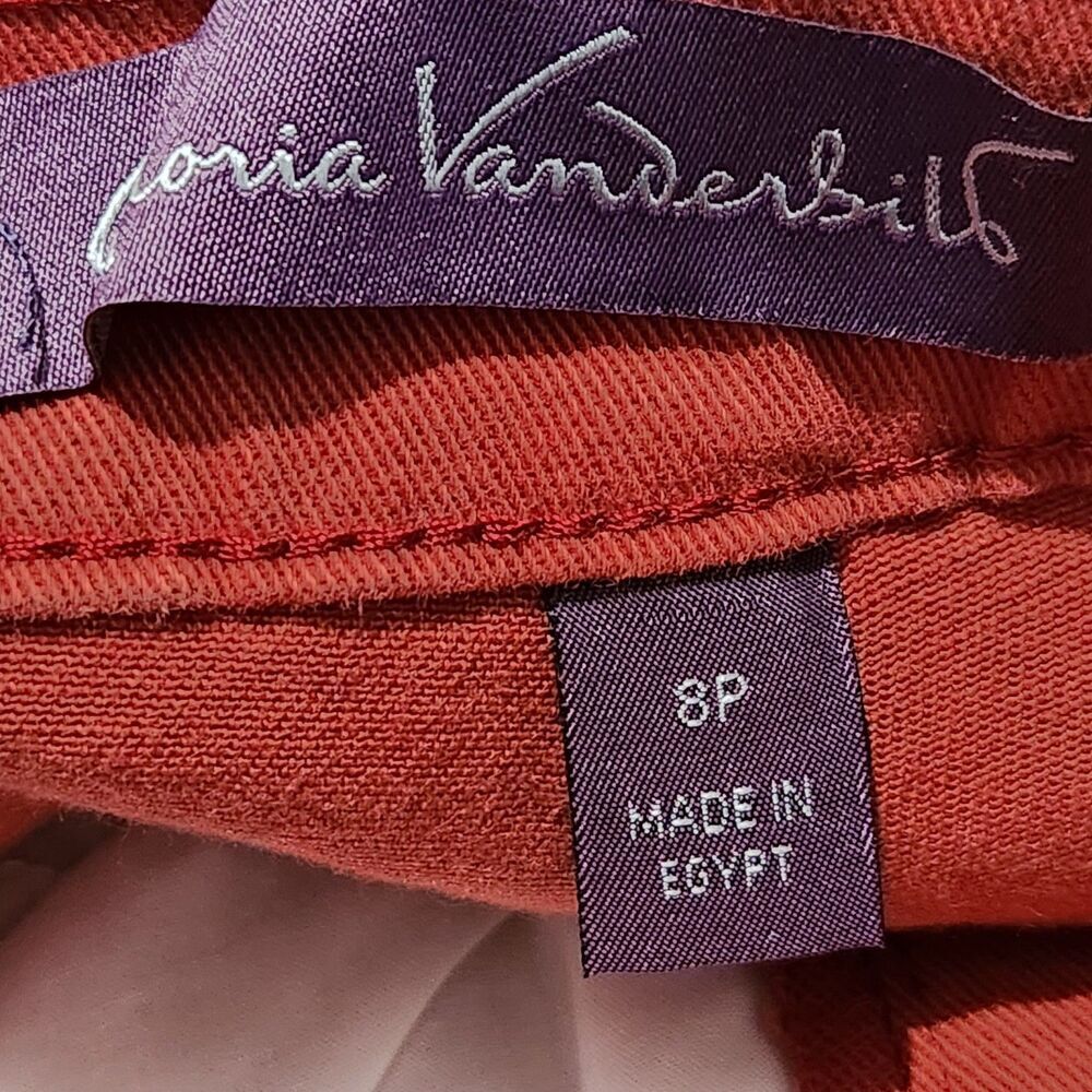 Gloria Vanderbilt Jeans Size 8 Petite Autumn Blaze Color Tapered Leg - Picture 13 of 15